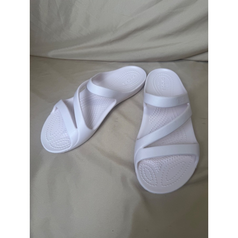 Crocs Swiftwater Sandal Light Pink Women Size 6 Strappy Water Slide Shoes